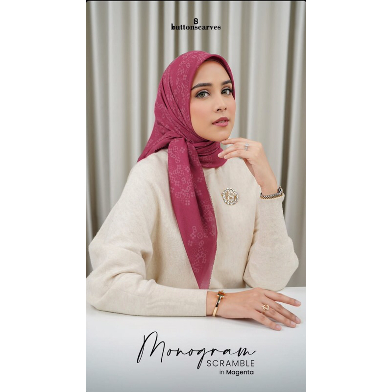 Buttonscarves Monogram & Scramble Scarfs