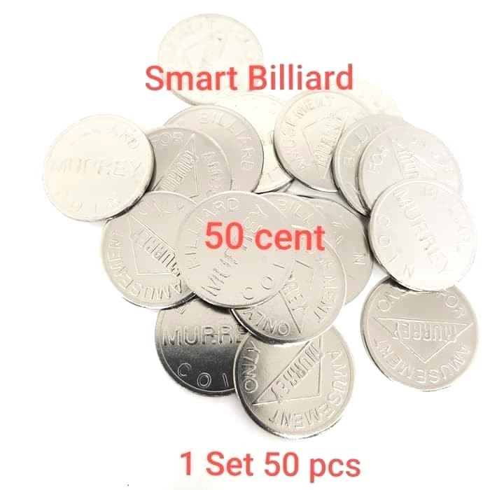 Coin Murrey 50 cent diameter 27.9 mm Billiard biliar 1 set 50 pcs