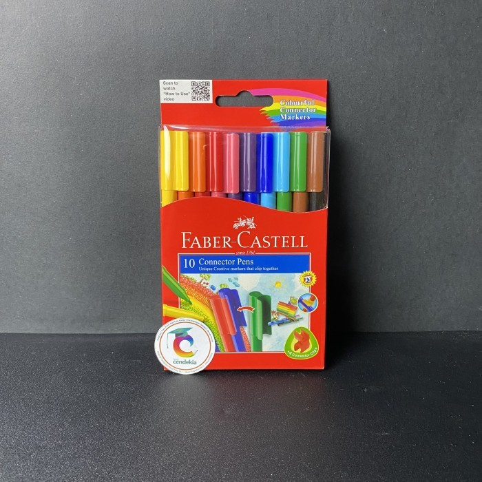 

Spidol Connector Pens Faber Castel 10 warna