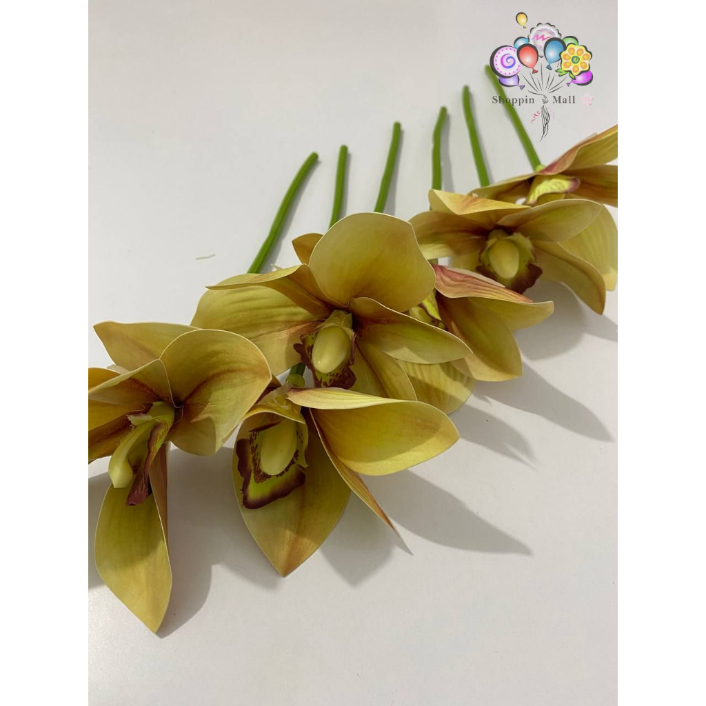 Bunga Anggrek Latex Cymbidium 6Kuntum Per-ikat