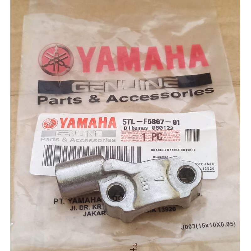 DUDUKAN SPION/SAMBUNGAN SPION KANAN YAMAHA 5TL SILVER/KROM,JUPITER,JUPITER MX OLD/NEW 135,MIO SPORTY