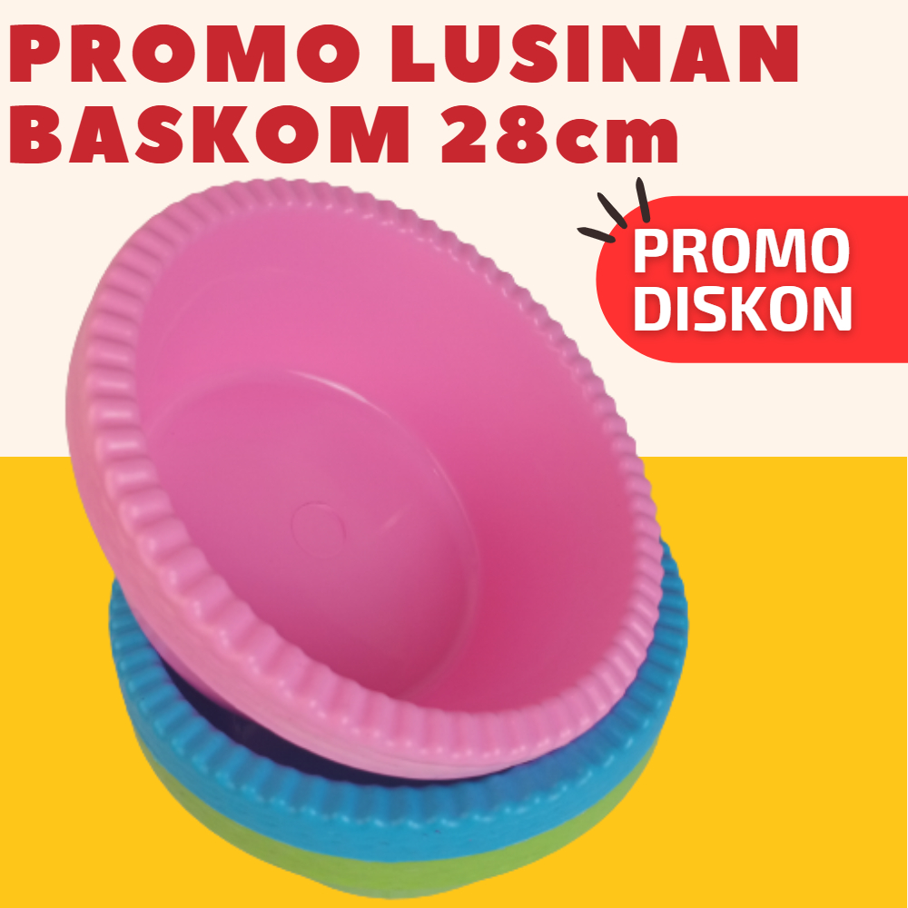 TERMURAH Baskom Diamond Besar isi 12 PCS (1 LUSIN) / Basin Nasi Hajatan / Besek Serbaguna Murah / Waskom Ceting Berkat / Wakul Plastik / Waskom Bakul Kenduri