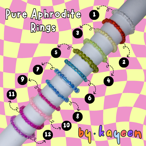 [BISA COD] Pure Aphrodite Rings | CLEAR Beads Ring | Cincin Manik Lucu Korea By Kayeen