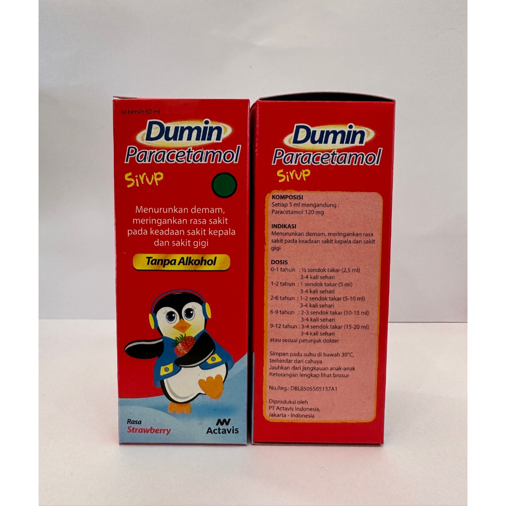 Dumin Sirup 60mL - Penurun Panas/Demam/Nyeri/Sakit Kepala