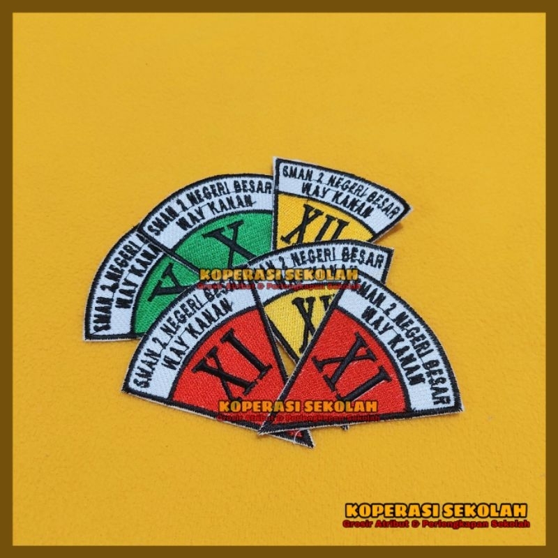 Emblem Kelas / Bet Kelas / Patch Kelas / Badge Kelas Bordir - Atribut Sekolah