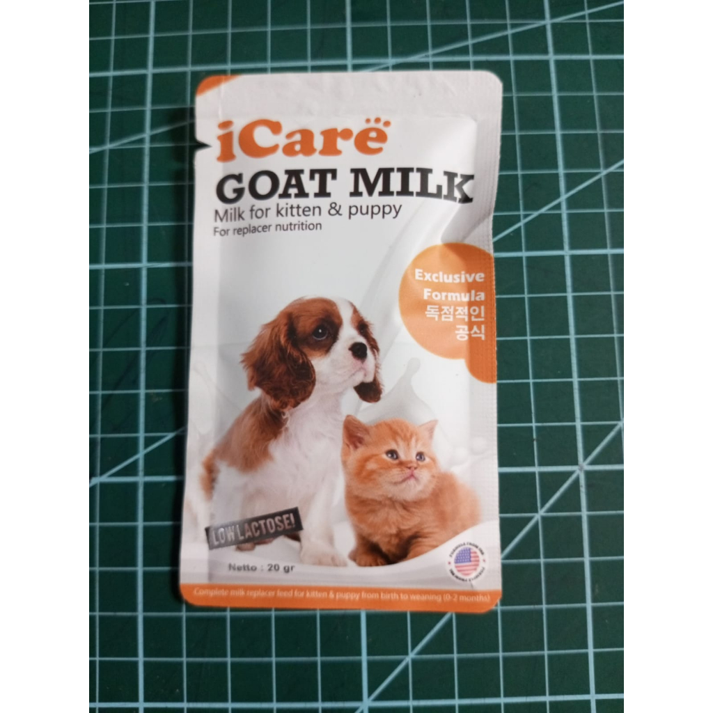 iCare Goat Milk 1 BOX isi 10 sachets - Susu Kucing Anjing i Care