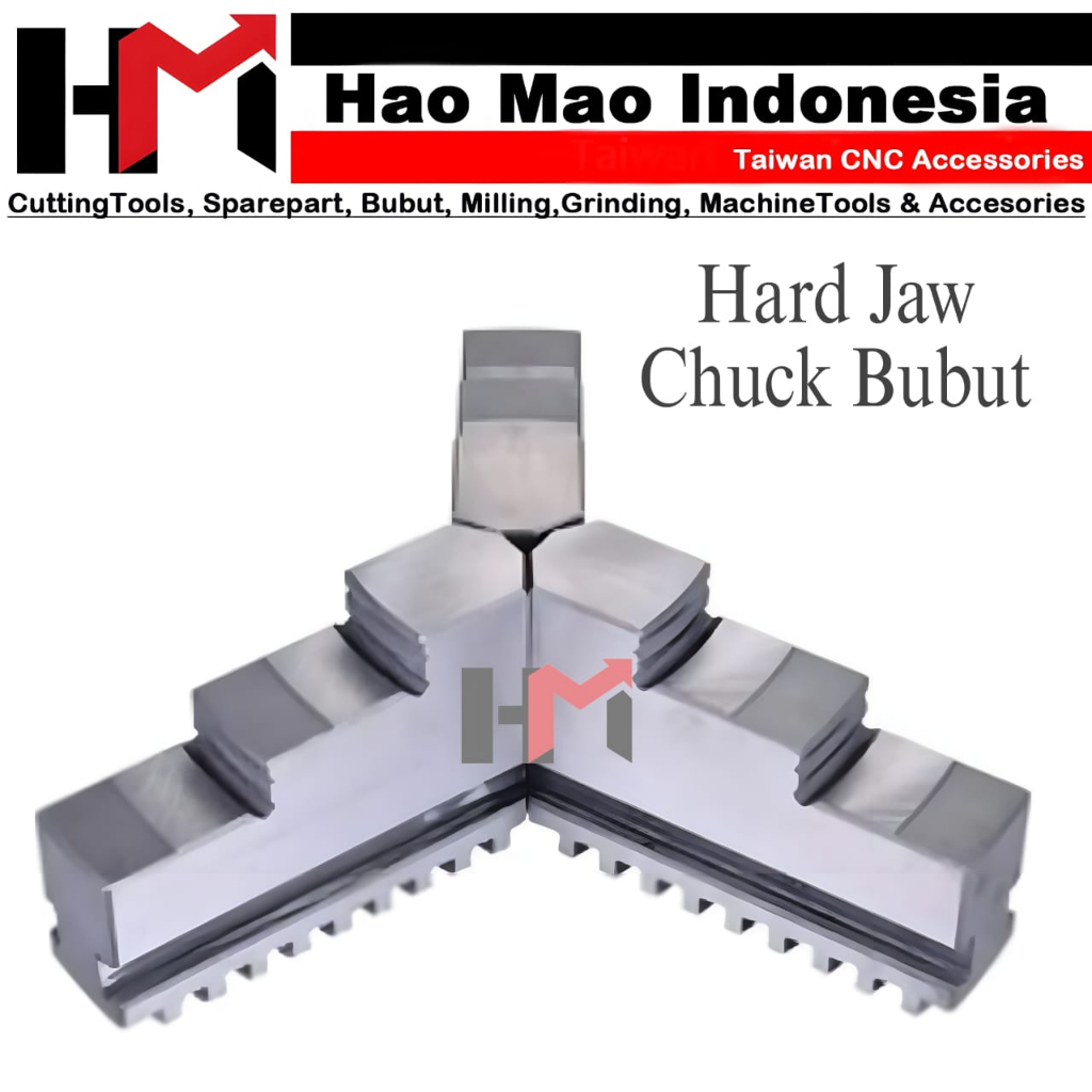 Hard Jaw 8" Claw Bubut 8 Inch 3 Jaw Chuck Mesin Kaki Utama Balik 8in
