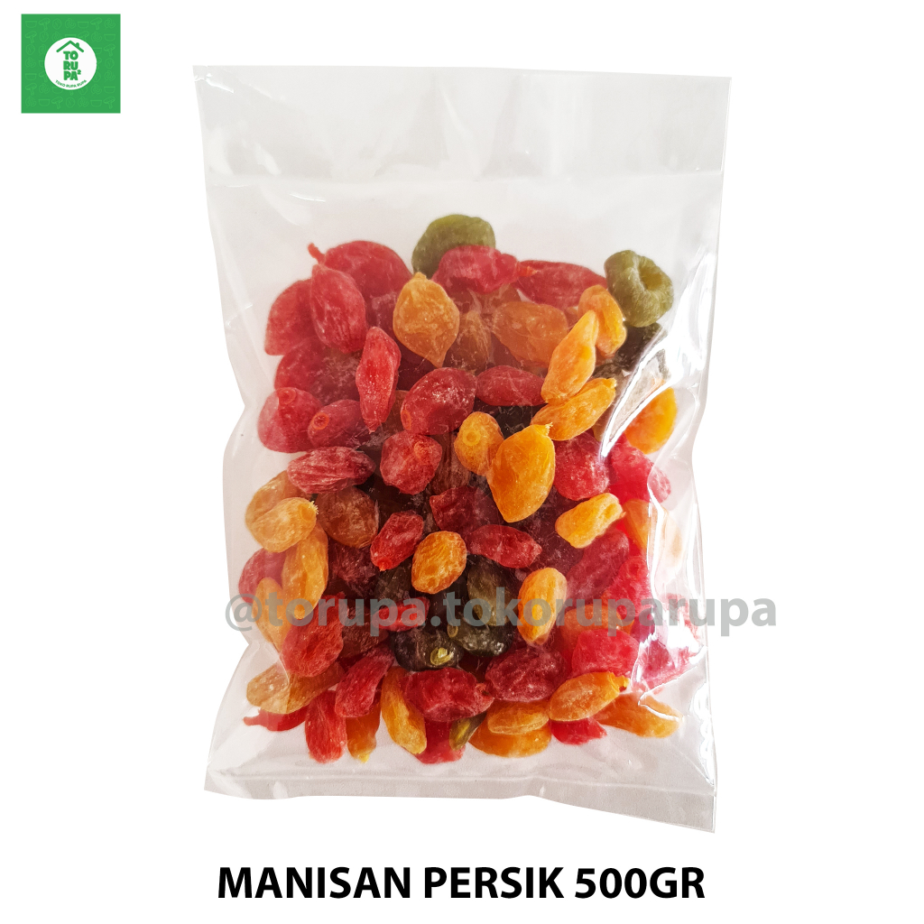 

Manisan Buah Persik Kering Aneka Warna 500gr / Manisan Imlek / Manisan Lebaran / Manisan Import