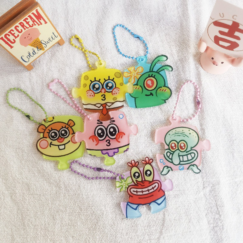 1 pc Gantungan kunci spongebob lucu