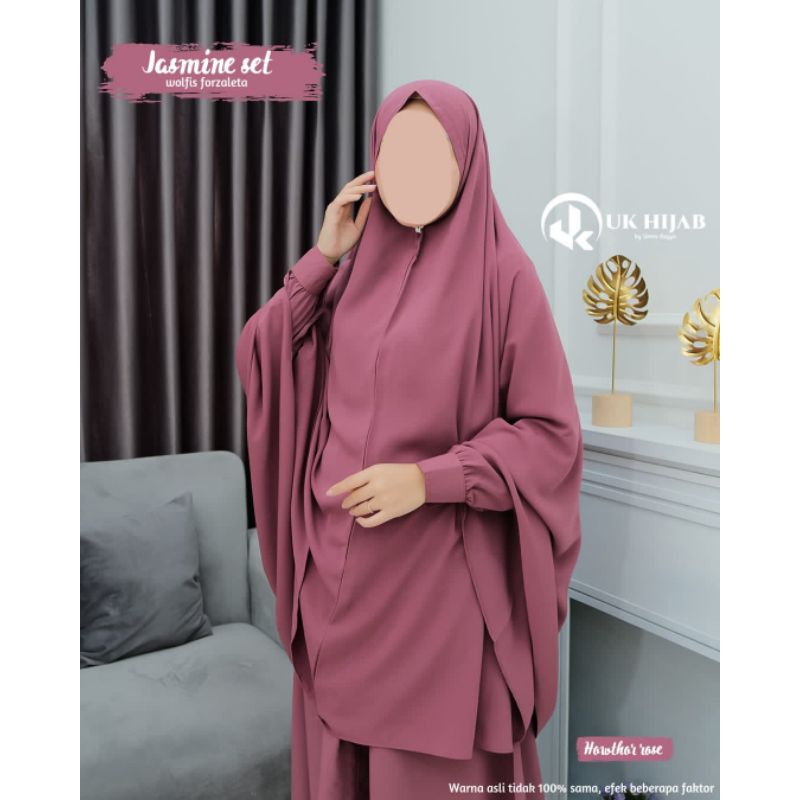 JASMINE SET GAMIS SYAR'I TERBARU MURAHBERKUALITAS/BAHAN WOLFIS FORZALETA/GAMIS BUSUI/GAMIS DEWASA/KH