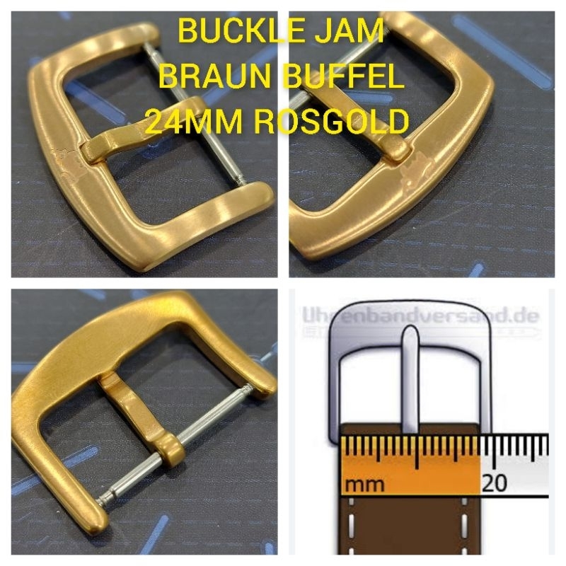 Buckle/pengait jam tangan Braun Buffel 24mm