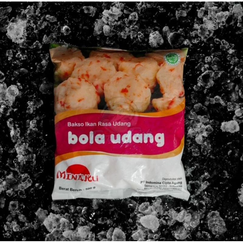 

Minaku Bola Udang 500gr / Bakso Ikan Rasa Udang 500gr