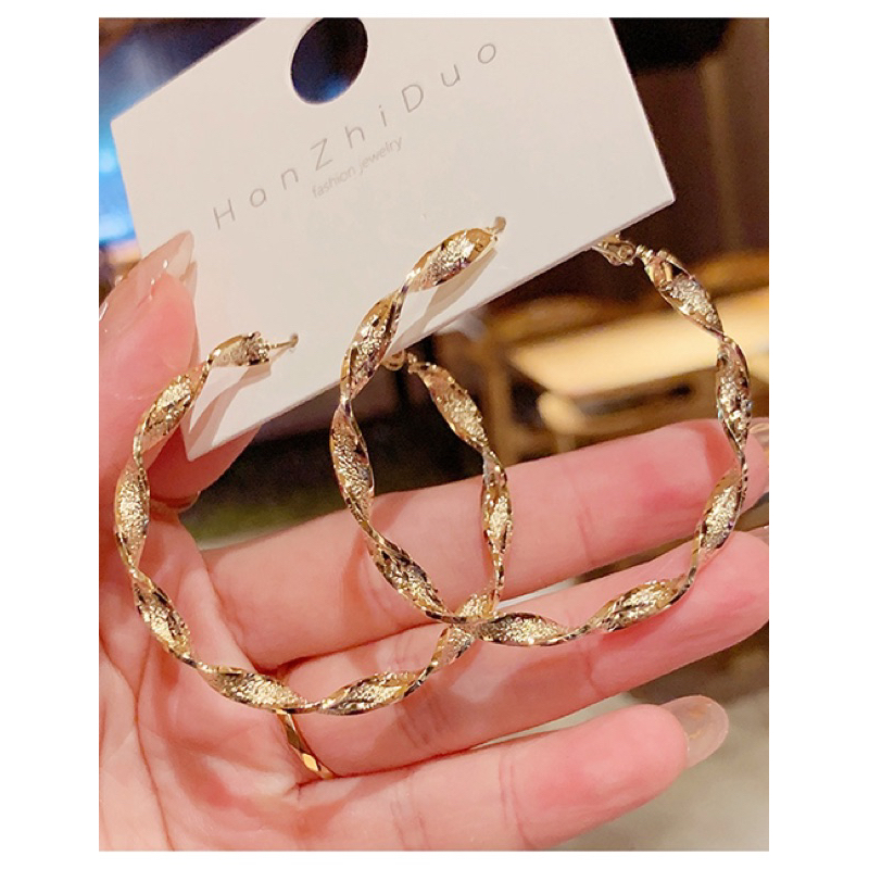 Anting Hoop Hoops Bulat Geometric Tassel Etnik India Bali Ulir Premium Import Chic