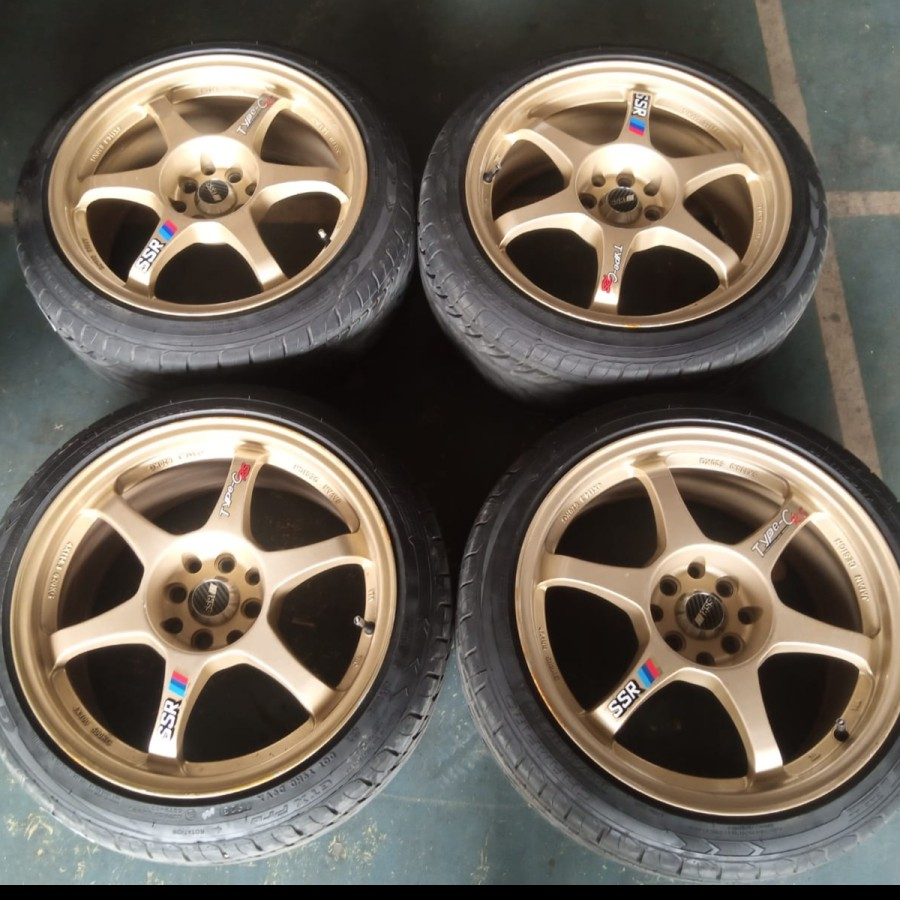 Velg Mobil Bekas Ssr Type c Ring 17x8 Pcd 4x100 4x114 Bronze Ban Gtx Pro 205 45 R17 Thun 2023 Buat J