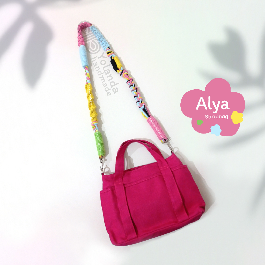 ALYA Tali Strap Bag Macrame | Premium | Tali Kamera | Strap Bag Lucu |  Custom | Puffy Bag | Sling Bag