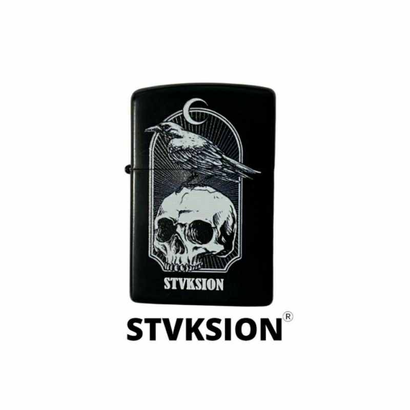 POCKET LIGHTER STVKSION RAVENSKUL /  KOREK API BAND / KOREK POLOS CUSTOM / KOREK API TITANIUM STAINL