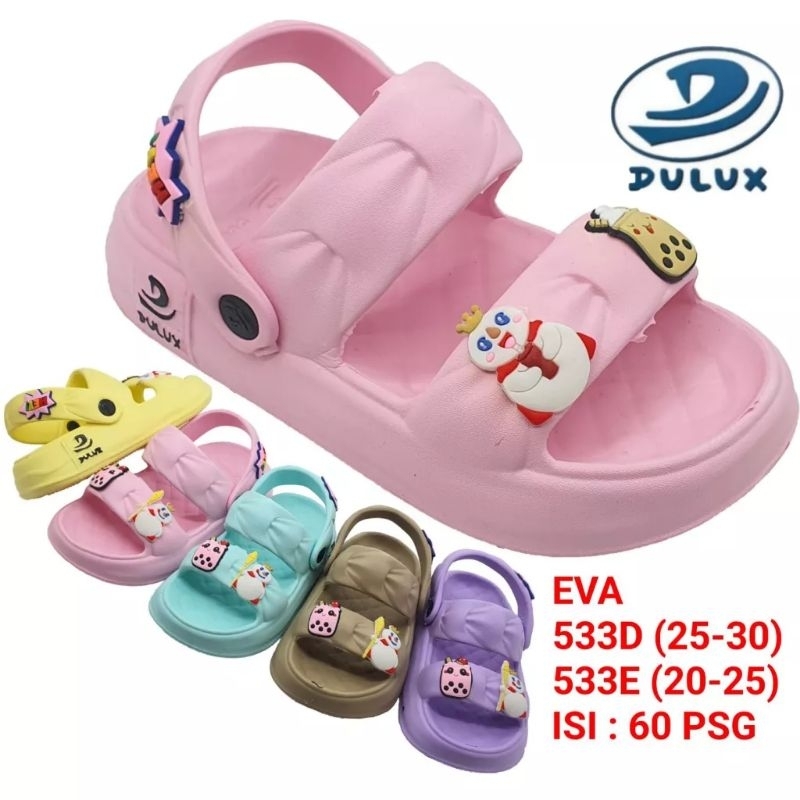 Sandal Slop Anak Perempuan l Sendal Gunung Anak Mixue l Dulux 533D Uk 25-30
