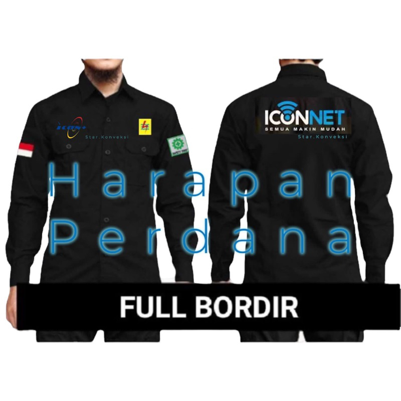 Baju Seragam Kemeja ICONNET PLN BUMN PDH PDL Baju ICONNET PLN Lengan Panjang