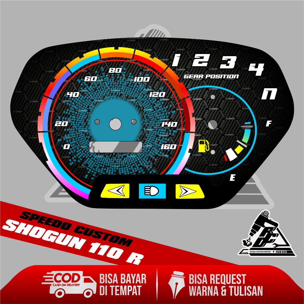 papan speedometer custom shogun 110 R panel spido meter custom shogun 110 R