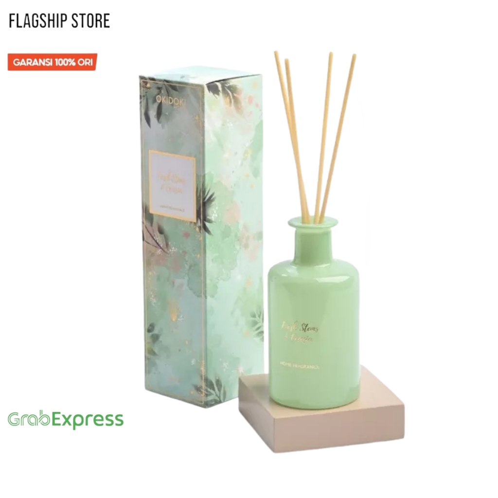 OKIDOKI Reed Diff Fresh Stems & Freesia 200 mL - Pewangi Ruangan - Reed Diffuser - Aromatherapy