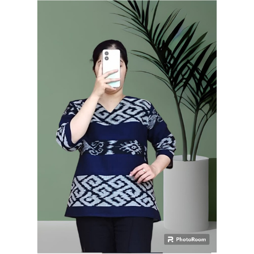 New Blouse Tenun Asli Jepara Lengan 7/8..