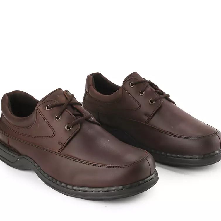 HM018 HUSH PUPPIES SEPATU DERBY PRIA ORIGINAL PANTOFEL KULIT COKLAT BROWN