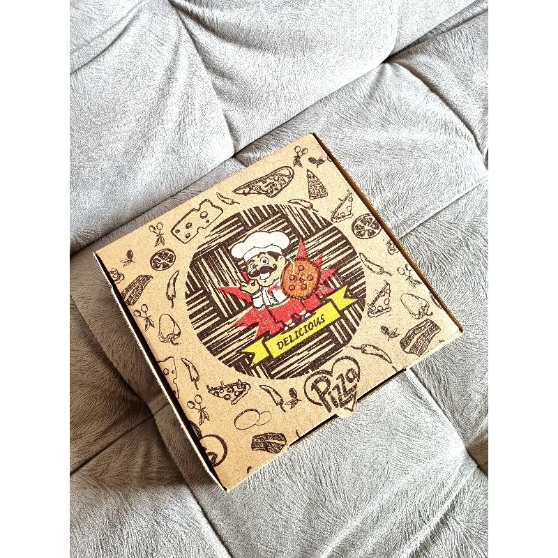 

box motif pizza ukuran 20cm x 20cm x 4.5cm