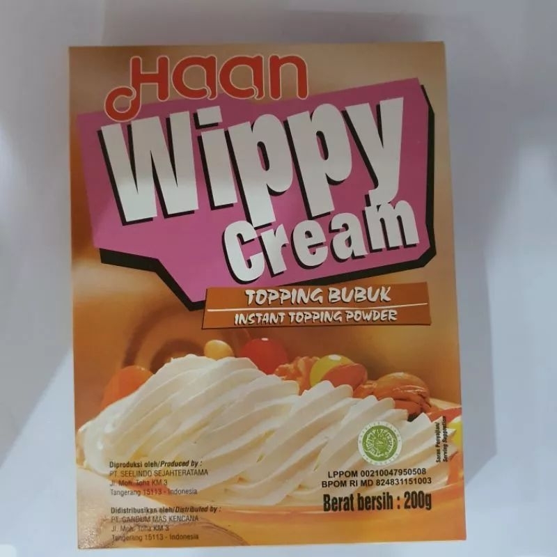 

HAAN WIPPY CREM INSTAN POWDER READY 400GR DEKORASI