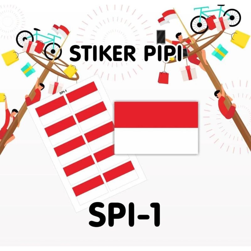 

Stiker Pipi / stiker bendera / stiker murah / stiker agustusan / sepakck isi 100 pcs yaa