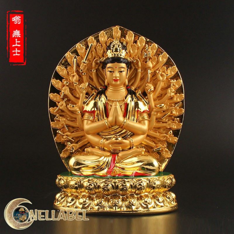 guanyin bodhisattva seribu tangan berlapis emas patung bodhisattva kecil seribu tangan