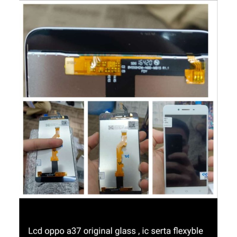 lcd oppo a37 original glass and flexible