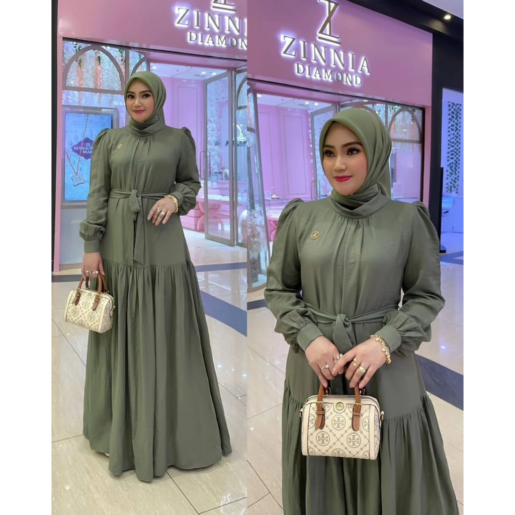 COD - Devina Dress Series Gamis Shimer CredenzaShiny Muslim Wanita Premium Gaun Pesta Kondangan / Lebaran