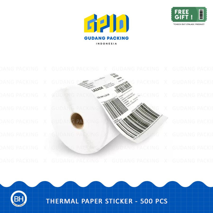 Thermal Paper Sticker Roll / Kertas Label Thermal