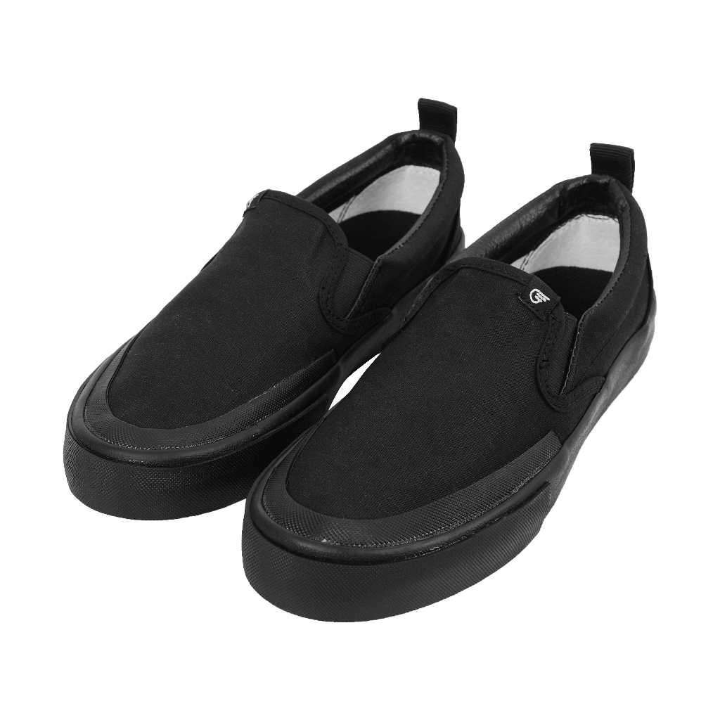 Original Gozeal Sepatu Slipon Nobu Full Black Kanvas Vulkanisir