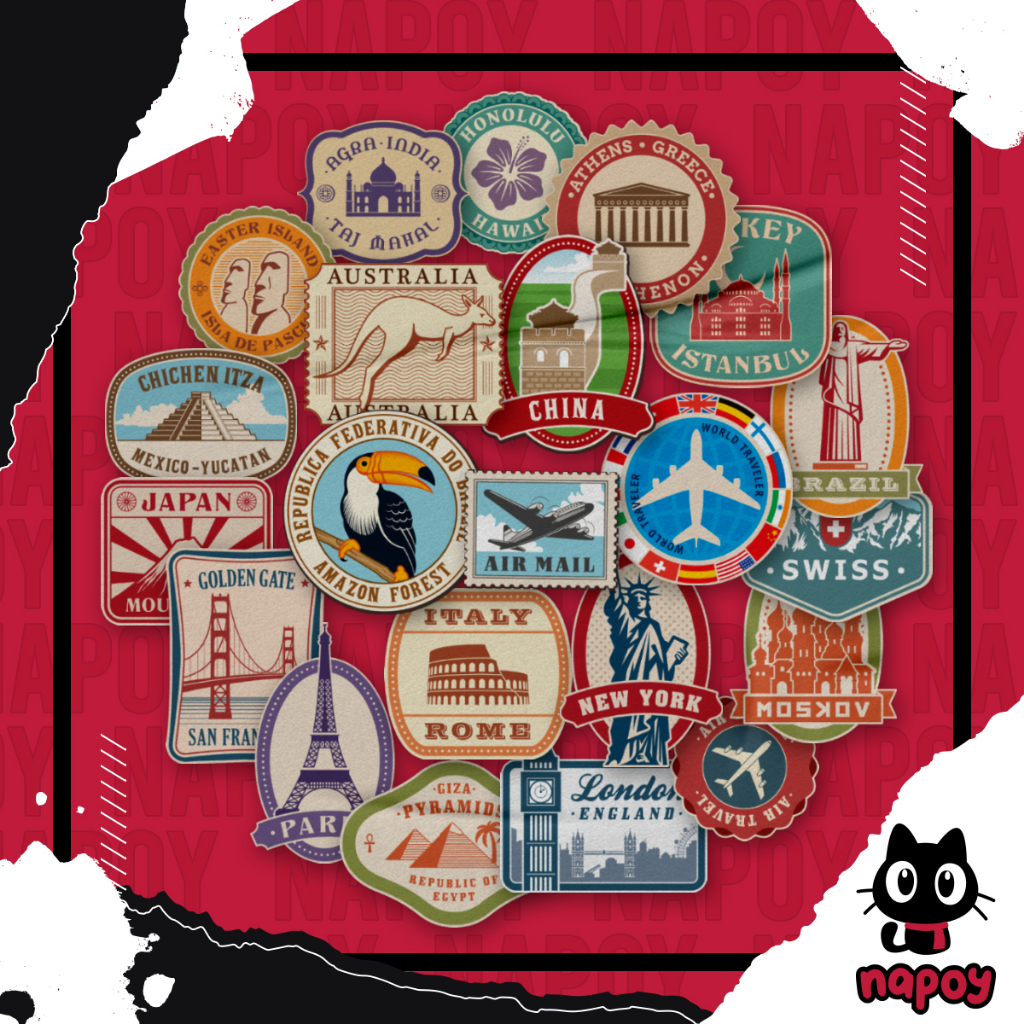

STIKER PACK BESAR TUMBLR - TRAVELING [22 PCS] ANTI AIR