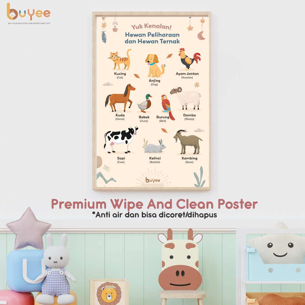 PREMIUM WIPE AND CLEAN POSTER EDUKASI A3+