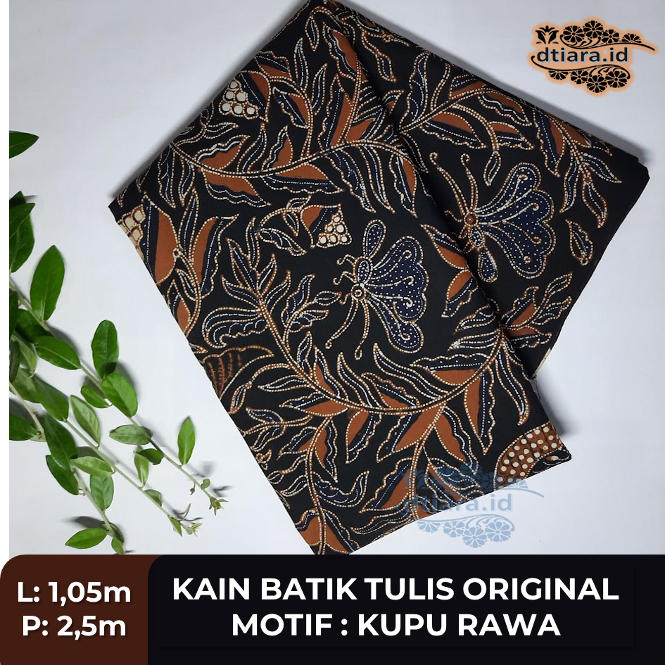 Kain Batik Tulis Asli 100% Original Motif Kupu Rawa / Bahan Batik Kain Premium / Kain Batik Tulis Pr