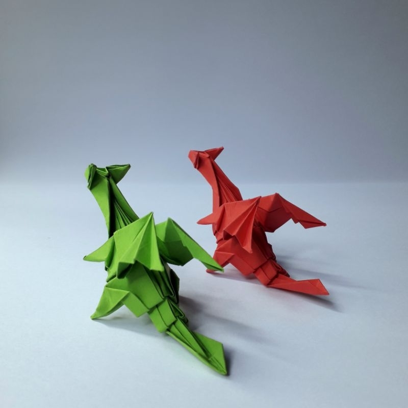 

ORIGAMI NAGA/origami dragon/paper craft/origami craft/hiasan