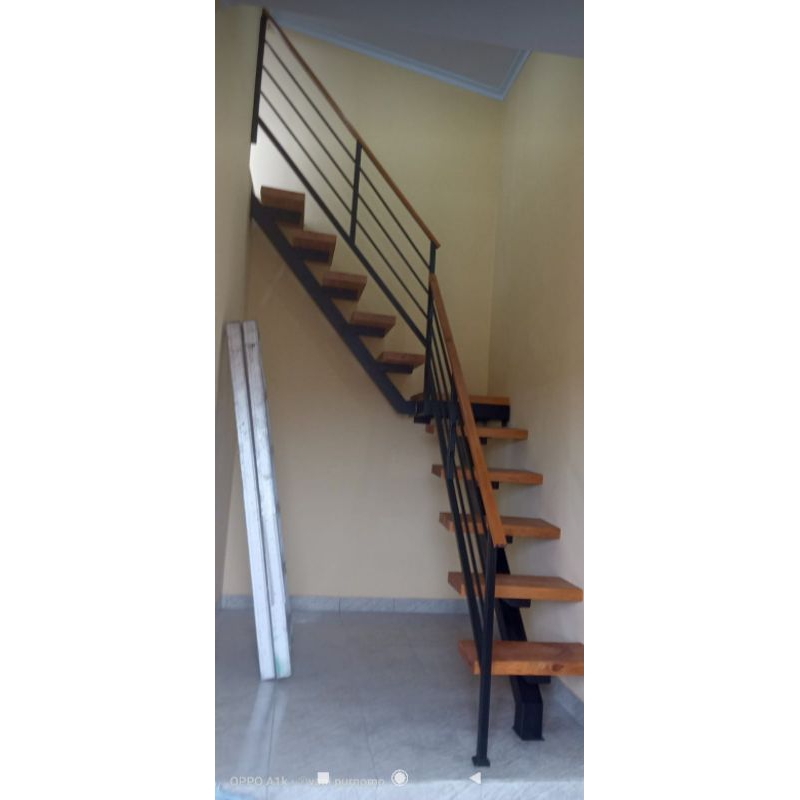 handle tangga hand railing pegangan tangga kayu solid per meter