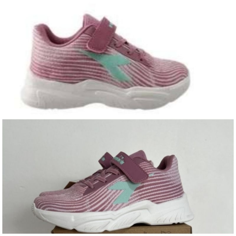 Original Sneakers Diadora Galen Jr Pink sepatu anak slip on size 35