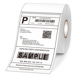 

Kertas Thermal ROLL 100x150 mm isi 500 Pcs/ Label thermal barcode