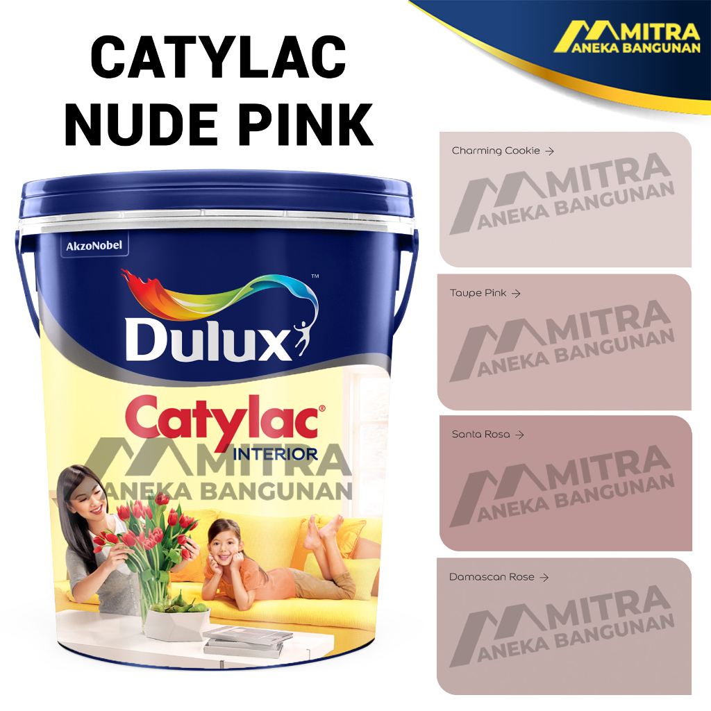 CAT TEMBOK DULUX CATYLAC INTERIOR 5 KG / NUDE PINK DUSTY PINK / CAT TINTING CUSTOM