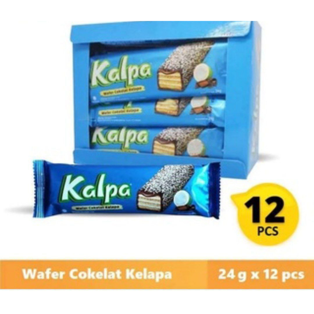 

Kalpa Wafer Coklat Kelapa 1 Box Isi 12 Pcs