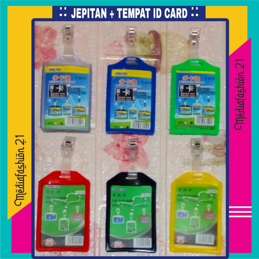 Penjepit Tempat Id Card + Card Holder Silikon