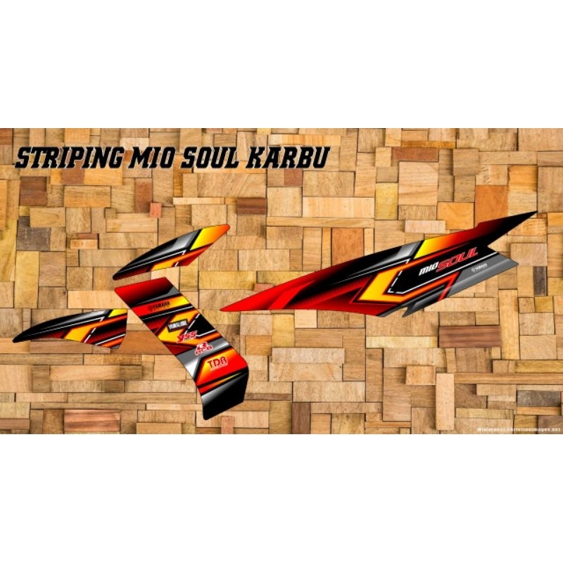 striping stiker Mio soul karbu