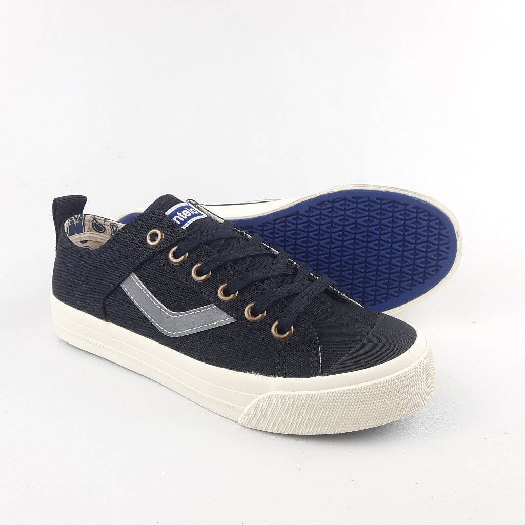 Sepatu Sneakers Canvas Unisex Ventela Reborn Black/Nat.Reflective  37-43