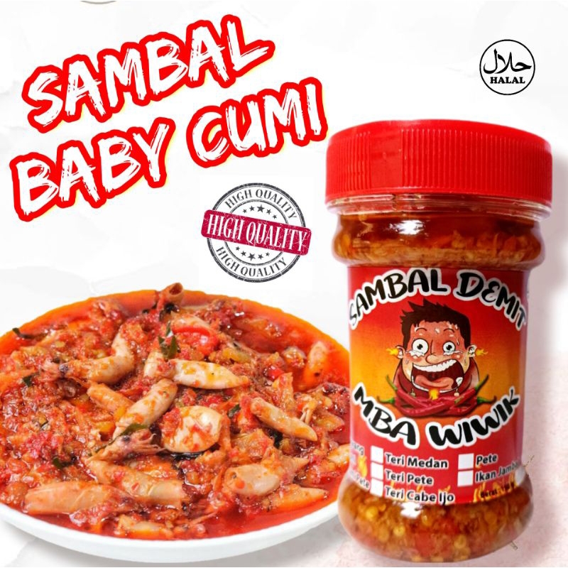 

Sambal Cumi Asin Pedas / Sambal Demit Mba Wiwik 150 Gram