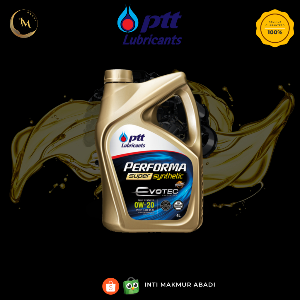 Oli mesin PTT Performa Super Synthetic Evotech Full Synthetic 0W20 4L