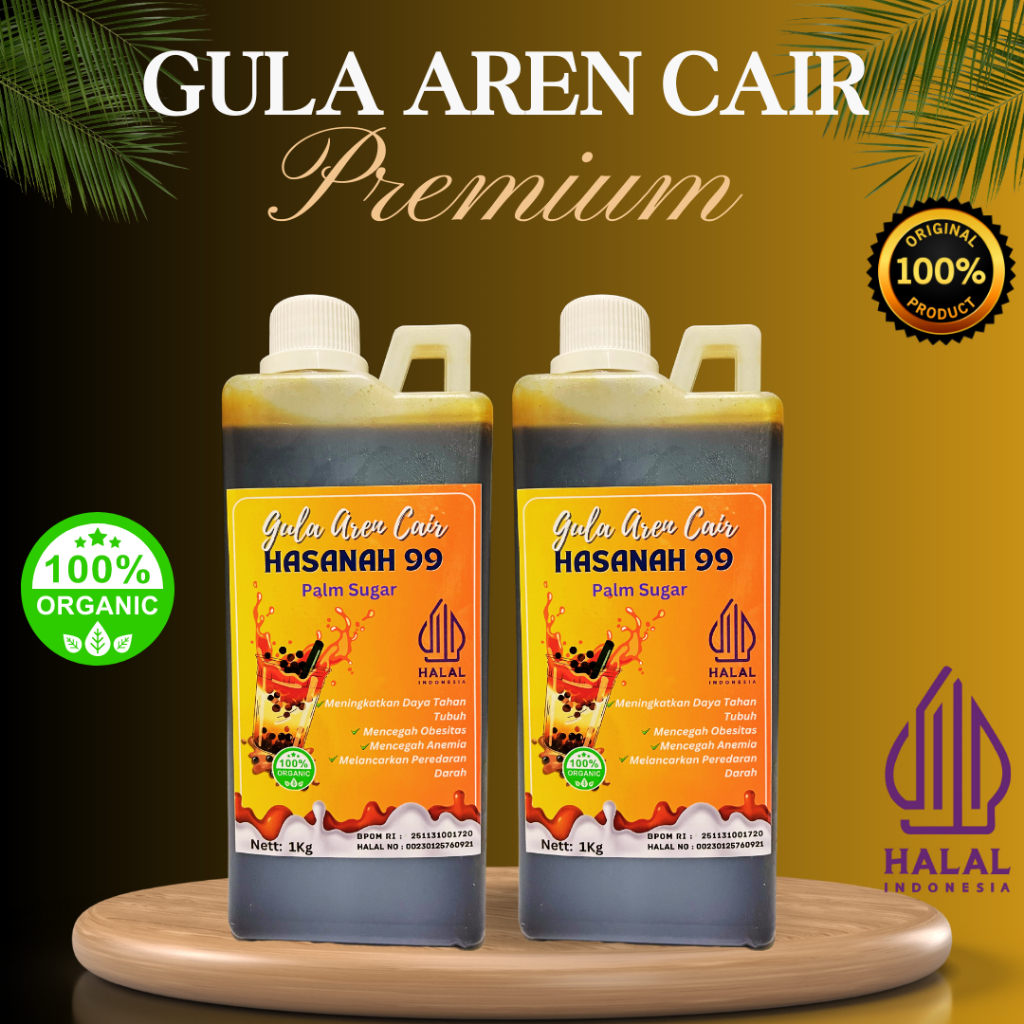 

GULA AREN CAIR PREMIUM ORGANIK ASLI 1KG