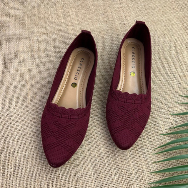 MARASYAFFA - SEPATU FLAT WANITA RAJUT CS12